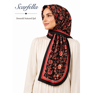 Scarfella Desenli Naturel Şal - Desen-137