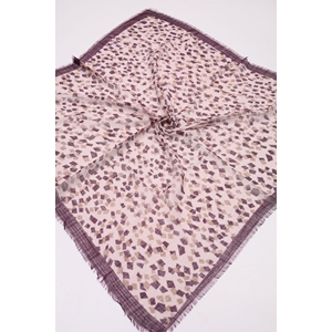 Desenli Keten Flamlı Eşarp - Desen-03 - Renk-01