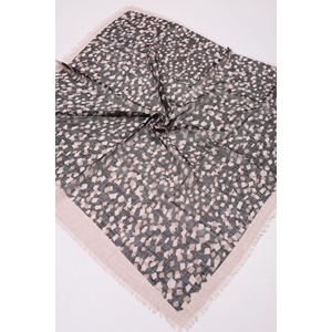 Desenli Keten Flamlı Eşarp - Desen-03 - Renk-01