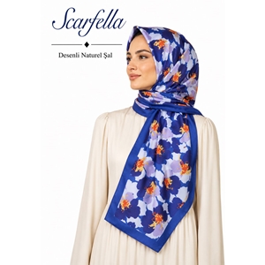 Scarfella Desenli Naturel Şal - Desen-146