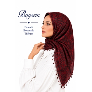 Baysem Desenli Boncuklu Tülbent - Desen-01