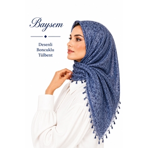 Baysem Desenli Boncuklu Tülbent - Desen-02