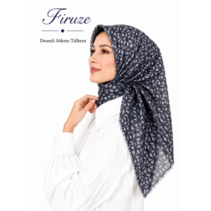 Firuze Desenli Sökme Tülbent - Desen-32