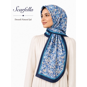 Scarfella Desenli Naturel Şal - Desen-152