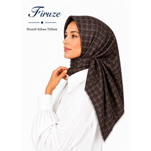 Firuze Desenli Sökme Tülbent - Desen-33