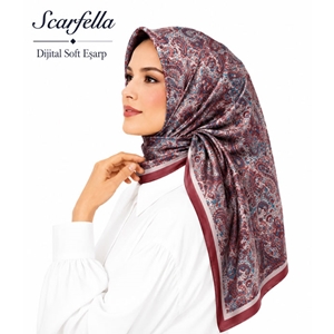 Scarfella Dijital Soft Eşarp - Desen-136