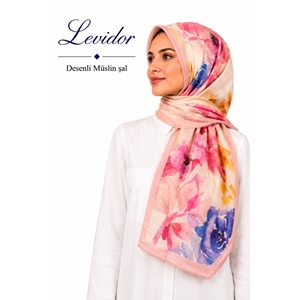 Levidor Desenli Müslin Şal - Desen-03