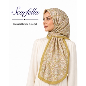 Scarfella Desenli Bambu Kraş Şal - Desen-10