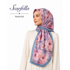 Scarfella Desenli Naturel Şal - Desen-157