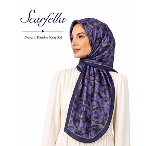 Scarfella Desenli Bambu Kraş Şal - Desen-12