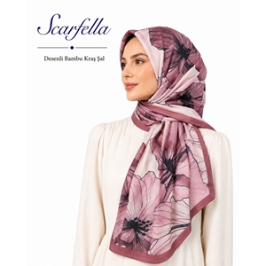 Scarfella Desenli Bambu Kraş Şal - Desen-13
