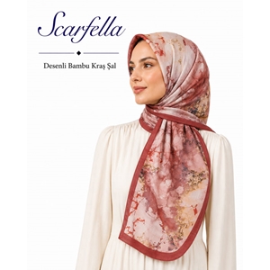 Scarfella Desenli Bambu Kraş Şal - Desen-14