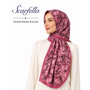 Scarfella Desenli Bambu Kraş Şal - Desen-15