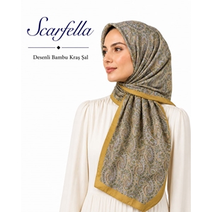 Scarfella Desenli Bambu Kraş Şal - Desen-16