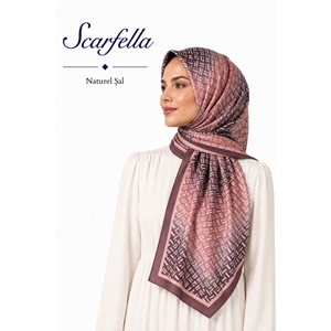 Scarfella Desenli Naturel Şal - Desen-165