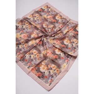 Bonjela Desenli Naturel Eşarp - Desen-01