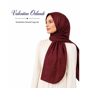 Valentino Orlandi Kendinden Desenli Logo Şal - Desen-02