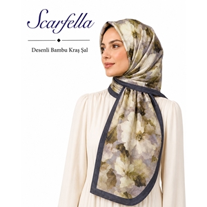 Scarfella Desenli Bambu Kraş Şal - Desen-19