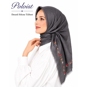 Poloist Desenli Sökme Tülbent - Desen-345