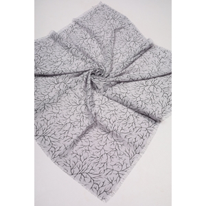 Baysem Desenli Keten Flamlı Eşarp - Desen-28