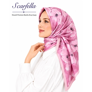 Scarfella Desenli Premium Bambu Kraş Eşarp - Desen-01