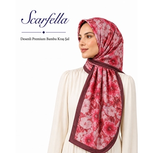 Scarfella Desenli Premium Bambu Kraş Şal - Desen-04