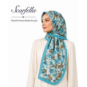Scarfella Desenli Premium Bambu Kraş Şal - Desen-05