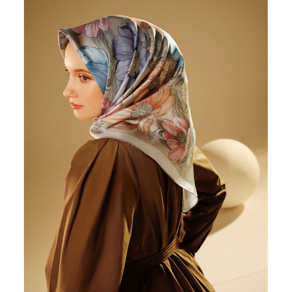 Armine Dj Sura Saf İpek Eşarp - 2025-2026 Sonbahar-Kış 9403D (S)