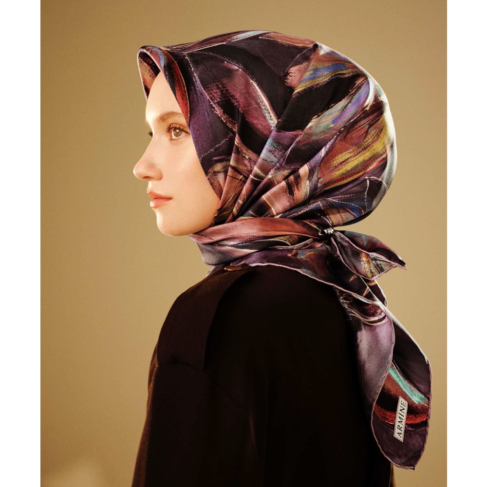 Armine Dj Sura Saf İpek Eşarp - 2025-2026 Sonbahar-Kış 9406D (S)
