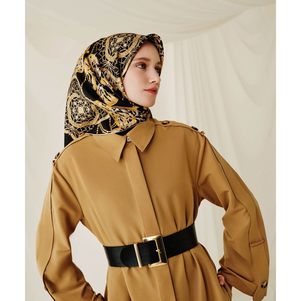 Armine Dj Sura Saf İpek Eşarp - 2025-2026 Sonbahar-Kış 9411D (S)