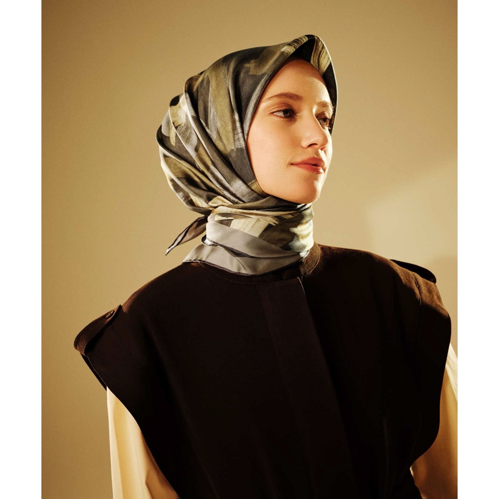 Armine Dj Sura Saf İpek Eşarp - 2025-2026 Sonbahar-Kış 9413D (S)
