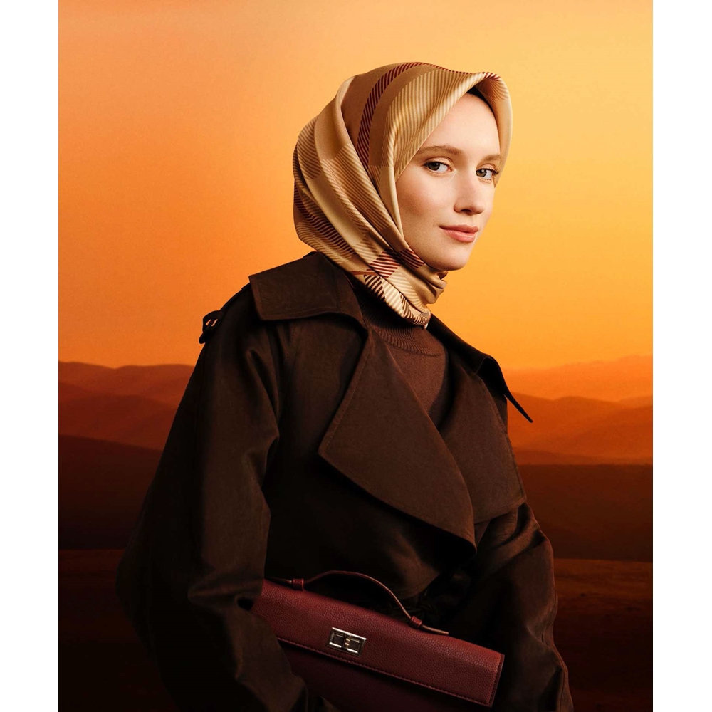 Armine Dj Sura Saf İpek Eşarp - 2025-2026 Sonbahar-Kış 9418D (S)