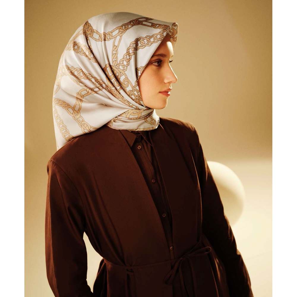Armine Dj Sura Saf İpek Eşarp - 2025-2026 Sonbahar-Kış 9427D (S)
