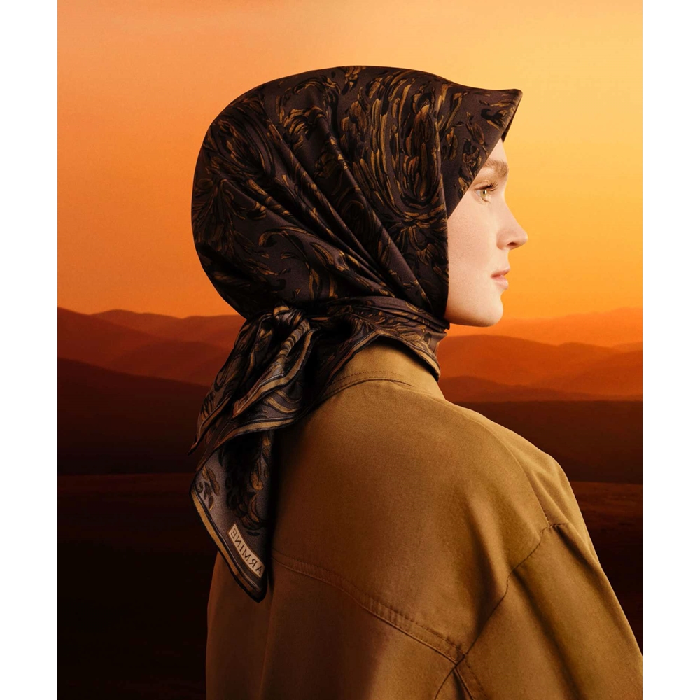 Armine Dj Sura Saf İpek Eşarp - 2025-2026 Sonbahar-Kış 9431D (S)