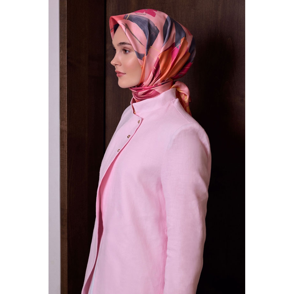 Belli Twill Saf İpek Eşarp - 2026-2027 Sonbahar-Kış 4426D (T)