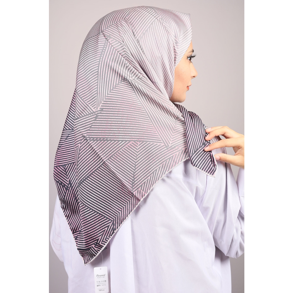 Piramit Luxer Desenli Rayon Eşarp - Desen-36 - Renk-02