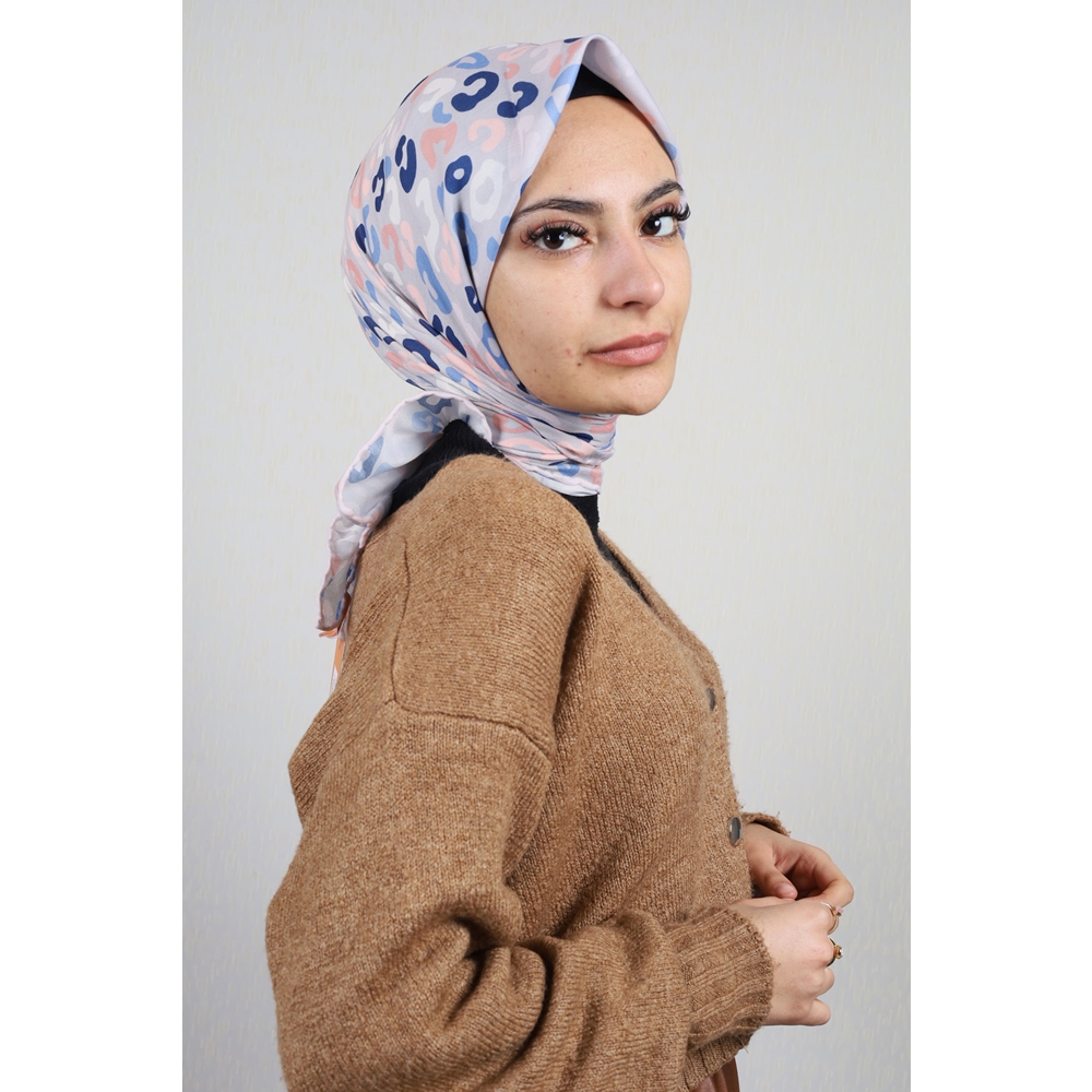 Emproyal Desenli Naturel Pamuk Eşarp - Desen-02 - Renk-09