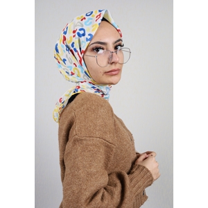 Emproyal Desenli Naturel Pamuk Eşarp - Desen-02 - Renk-09