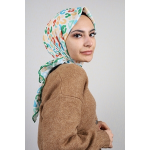 Emproyal Desenli Naturel Pamuk Eşarp - Desen-02 - Renk-09