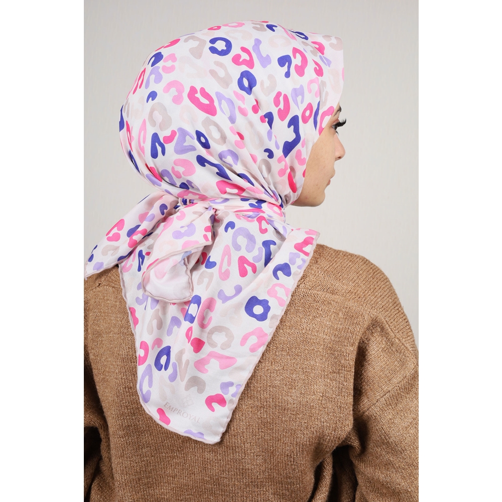 Emproyal Desenli Naturel Pamuk Eşarp - Desen-02 - Renk-10