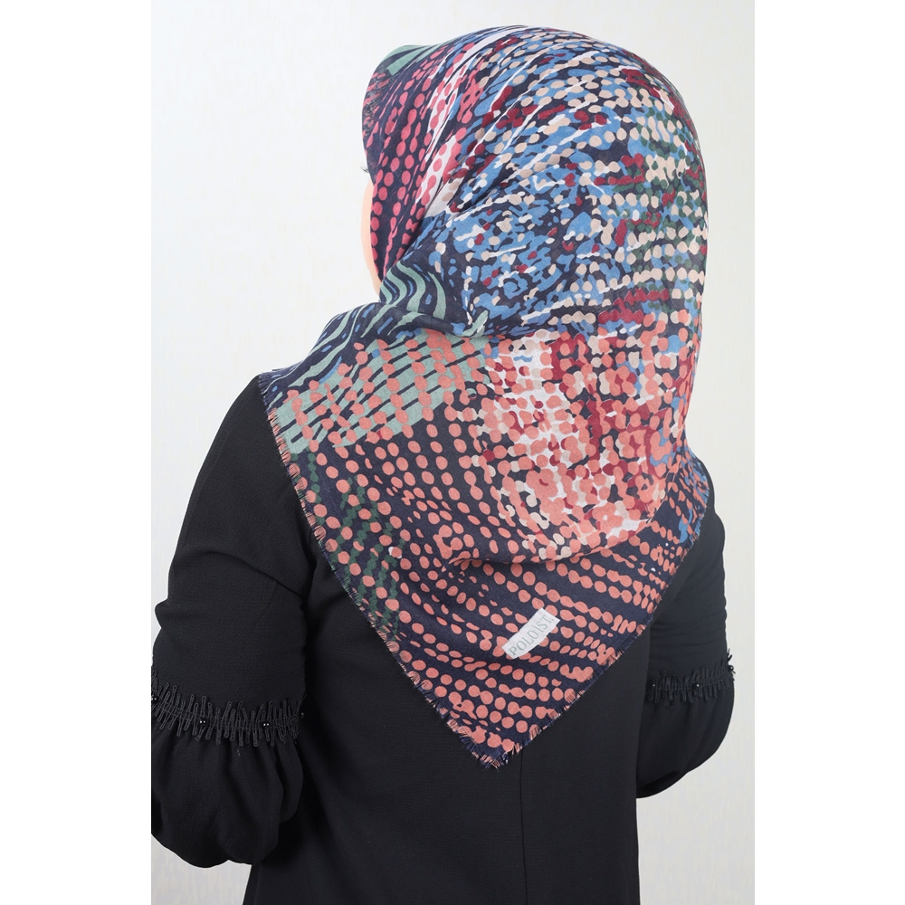 Poloist Desenli Keten Flamlı Eşarp - Desen-640 - Renk-09