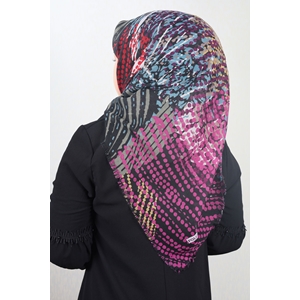 Poloist Desenli Keten Flamlı Eşarp - Desen-640 - Renk-13