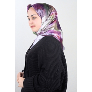 Berussa Hybrid Desenli Kristal Eşarp - Desen-01 - Renk-06