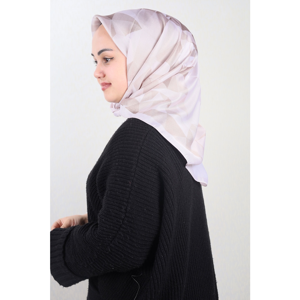 Berussa Hybrid Desenli Kristal Eşarp - Desen-03 - Renk-01