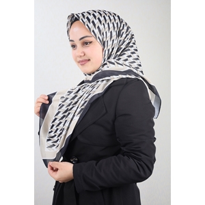 Emproyal Desenli Naturel Pamuk Eşarp - Desen-06 - Renk-12