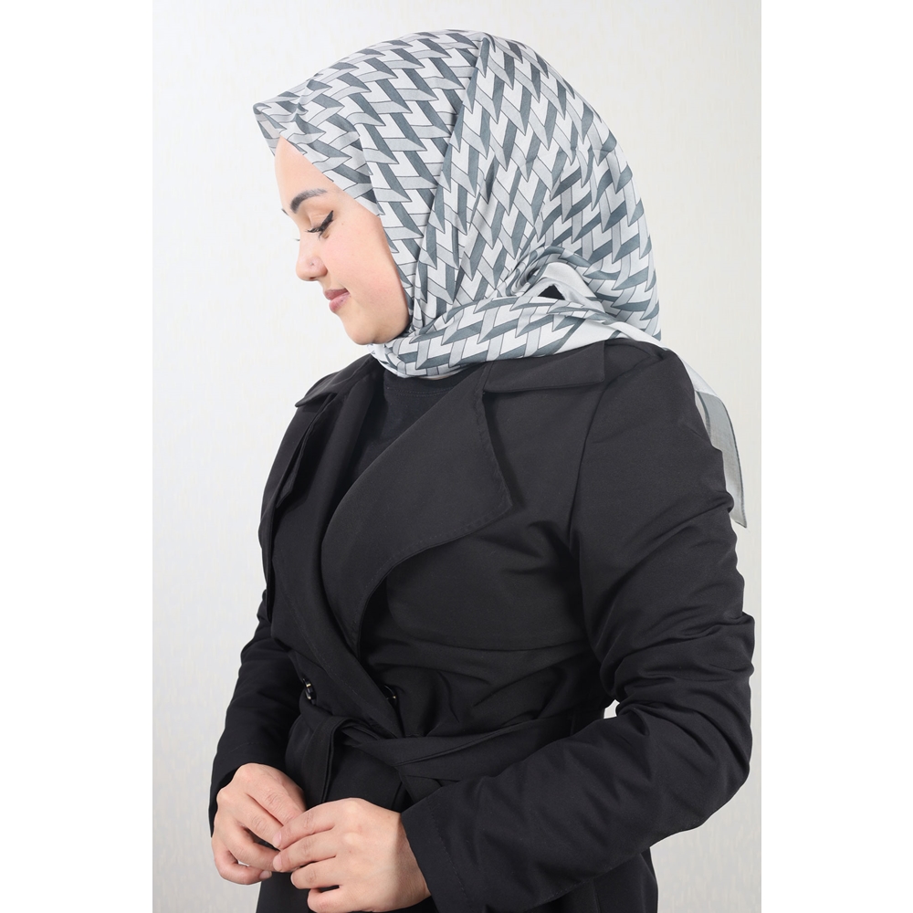 Emproyal Desenli Naturel Pamuk Eşarp - Desen-06 - Renk-12