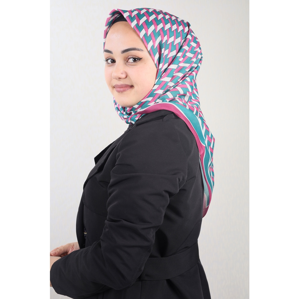 Emproyal Desenli Naturel Pamuk Eşarp - Desen-06 - Renk-12