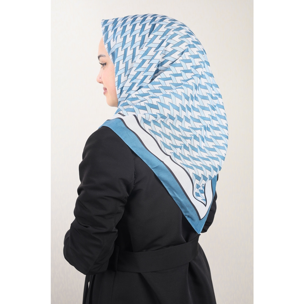 Emproyal Desenli Naturel Pamuk Eşarp - Desen-06 - Renk-12
