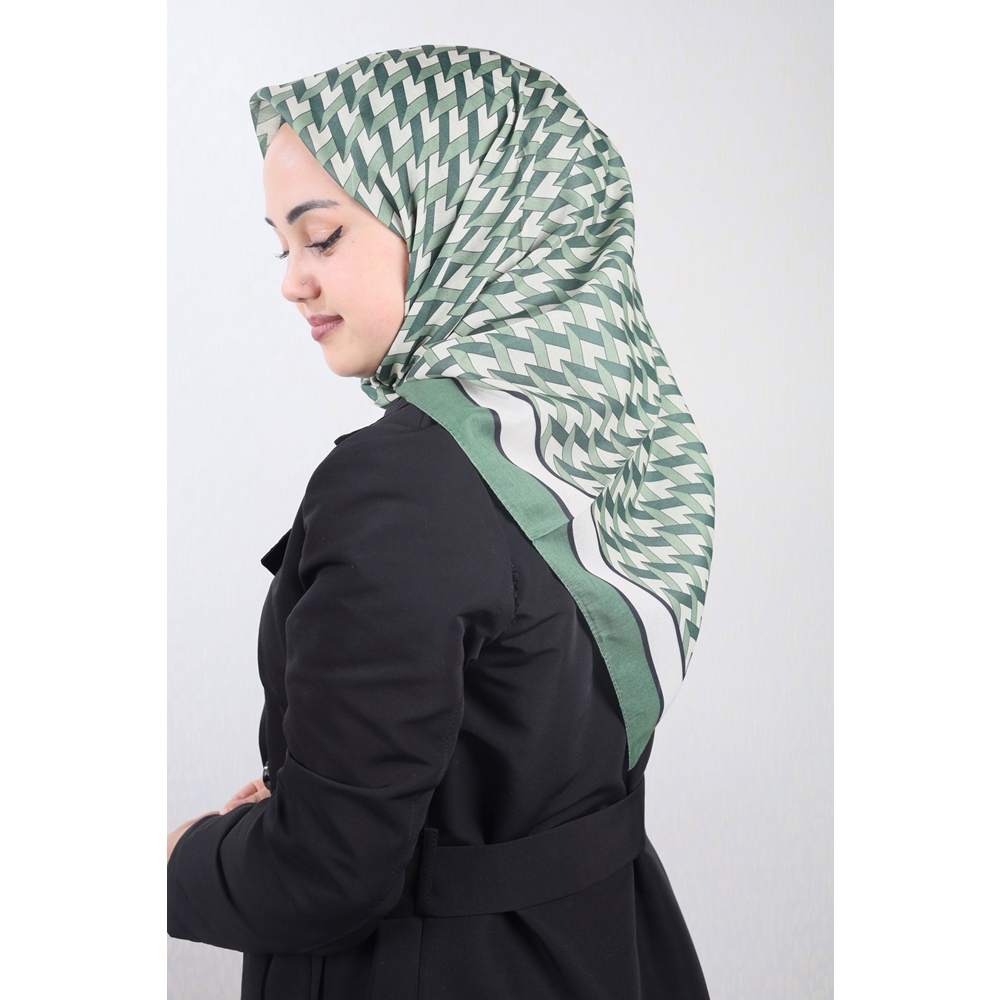 Emproyal Desenli Naturel Pamuk Eşarp - Desen-06 - Renk-12