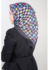 Emproyal Desenli Naturel Pamuk Eşarp - Desen-07